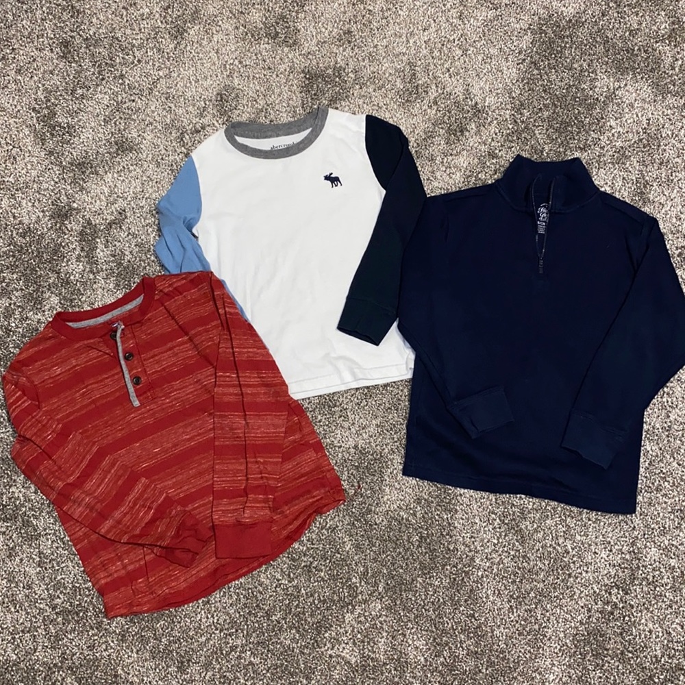 Group of 3 long sleeve boys shirts
